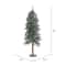 4ft. Unlit Natural Bark Alpine Artificial Christmas Tree